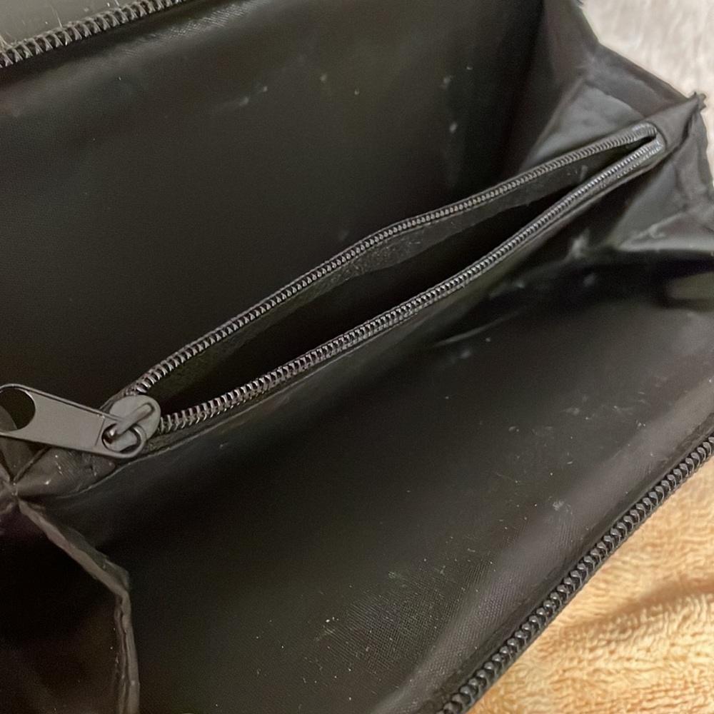 Source Unknown. Black Multi Compartment Clutch - image 4